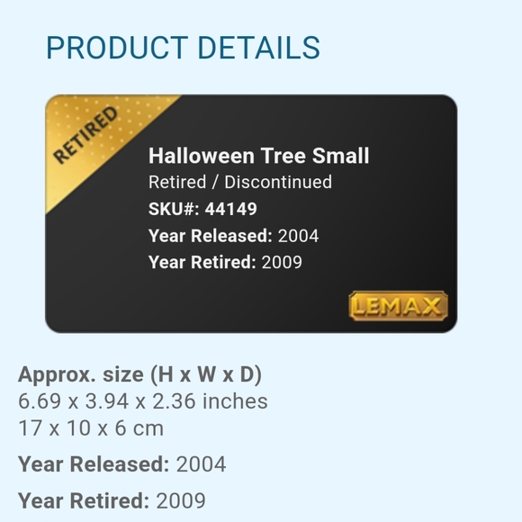 Vintage New Retired 2004 LEMAX Halloween Spooky Town "Halloween Tree Small" - Picture 2 of 5